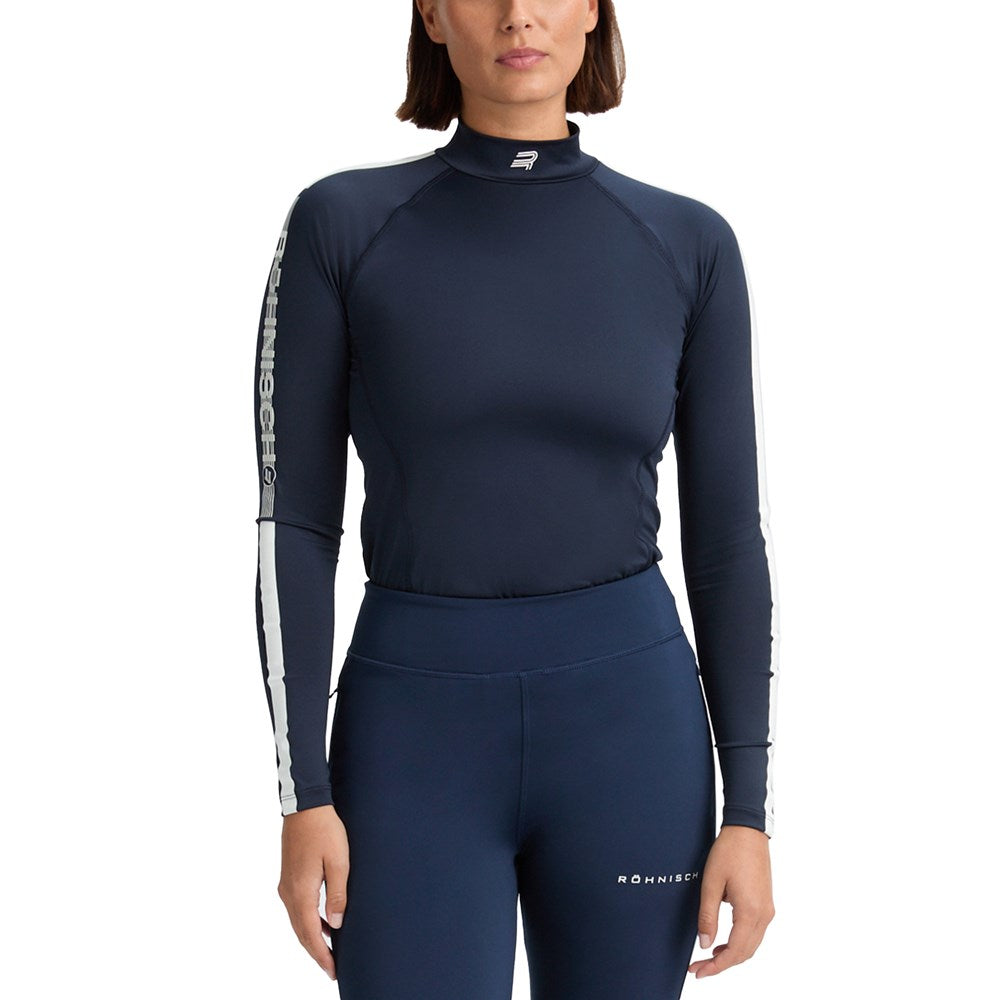 Rohnisch Frauen Ultra Viola UV Langarm Golfhemd - Marine
