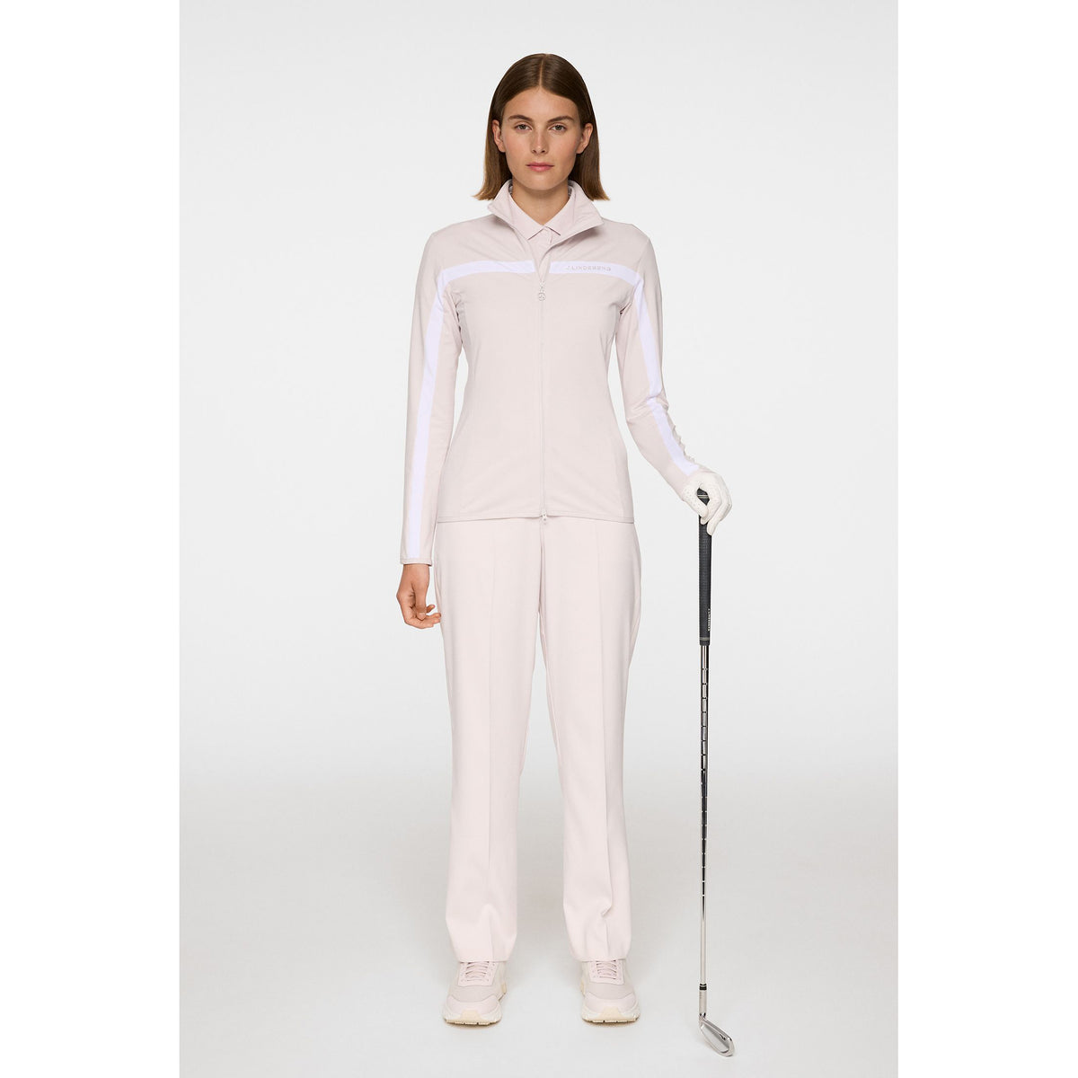 J. Lindeberg Women's Saisonal Janice Golf Mid Layer - grauer Lila