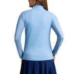 IBKUL Damen Solid Long Sleeve Zip Mock Neck – Peri