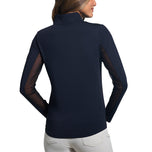 IBKUL Langarm-Pullover mit Stehkragen und Reißverschluss für Damen – Schwarz