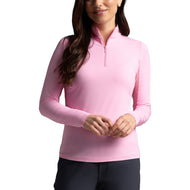 IBKUL Langarm-Pullover mit Stehkragen und Reißverschluss für Damen – Candy Pink