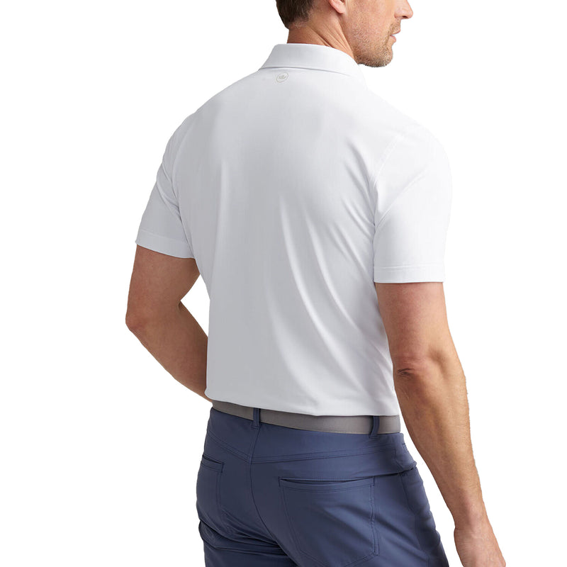 Peter Millar Soul Performance Mesh Golf Polo Shirt - White