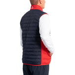 Sunderland Anton gepolsterte Stretch Panel Performance Golf Gilet - Marine/ Rot