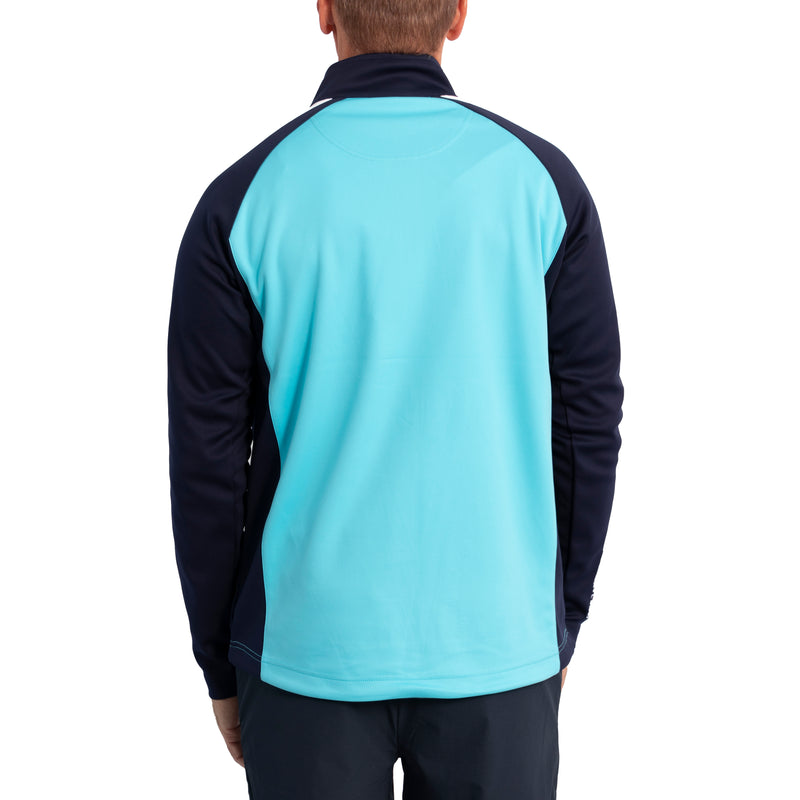 Sunderland Aspen Quarter Zip Raglan getäfter Wasserschutzgolf Midlayer - Aqua
