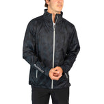 Sunderland Whisperdry Pro -Lite Leicht wasserdichte Golfjacke - Schwarz Camo/Silber