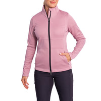 Sunderland Frauen Nira Thermal getäfeltes Fleece Wasserschutzgolfjacke - rosa Dunst