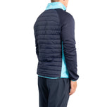 Sunderland Zermatt gepolsterte Stretch Panel Performance Golfjacke - Marine/ Aqua