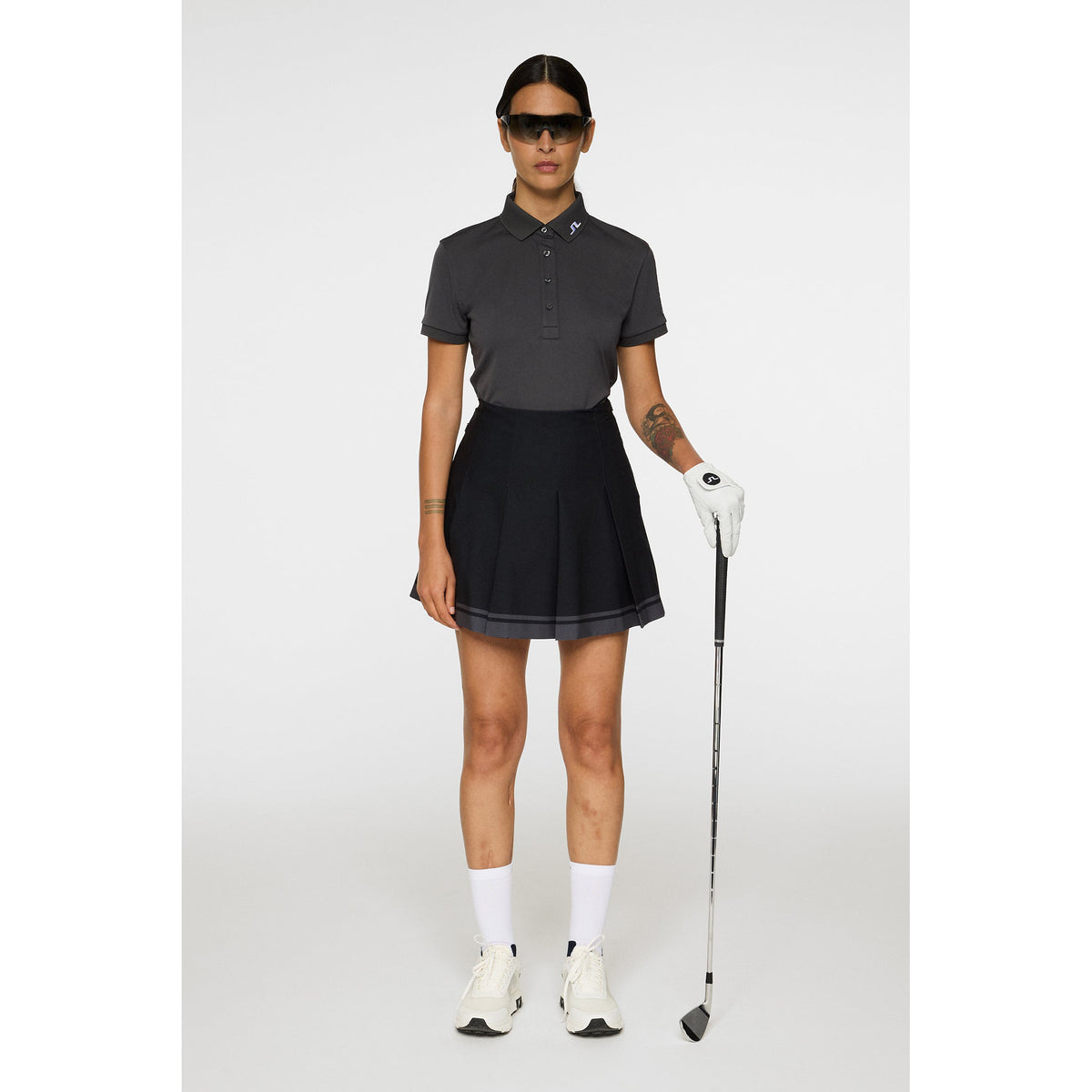 J. Lindeberg Women's Tour Tech Golf Polo -Shirt - Asphalt