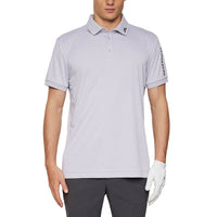 J.Lindeberg Tour Tech Regular Fit Golf Polo Shirt - hellgraue Melange