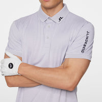 J.Lindeberg Tour Tech Regular Fit Golf Polo Shirt - hellgraue Melange