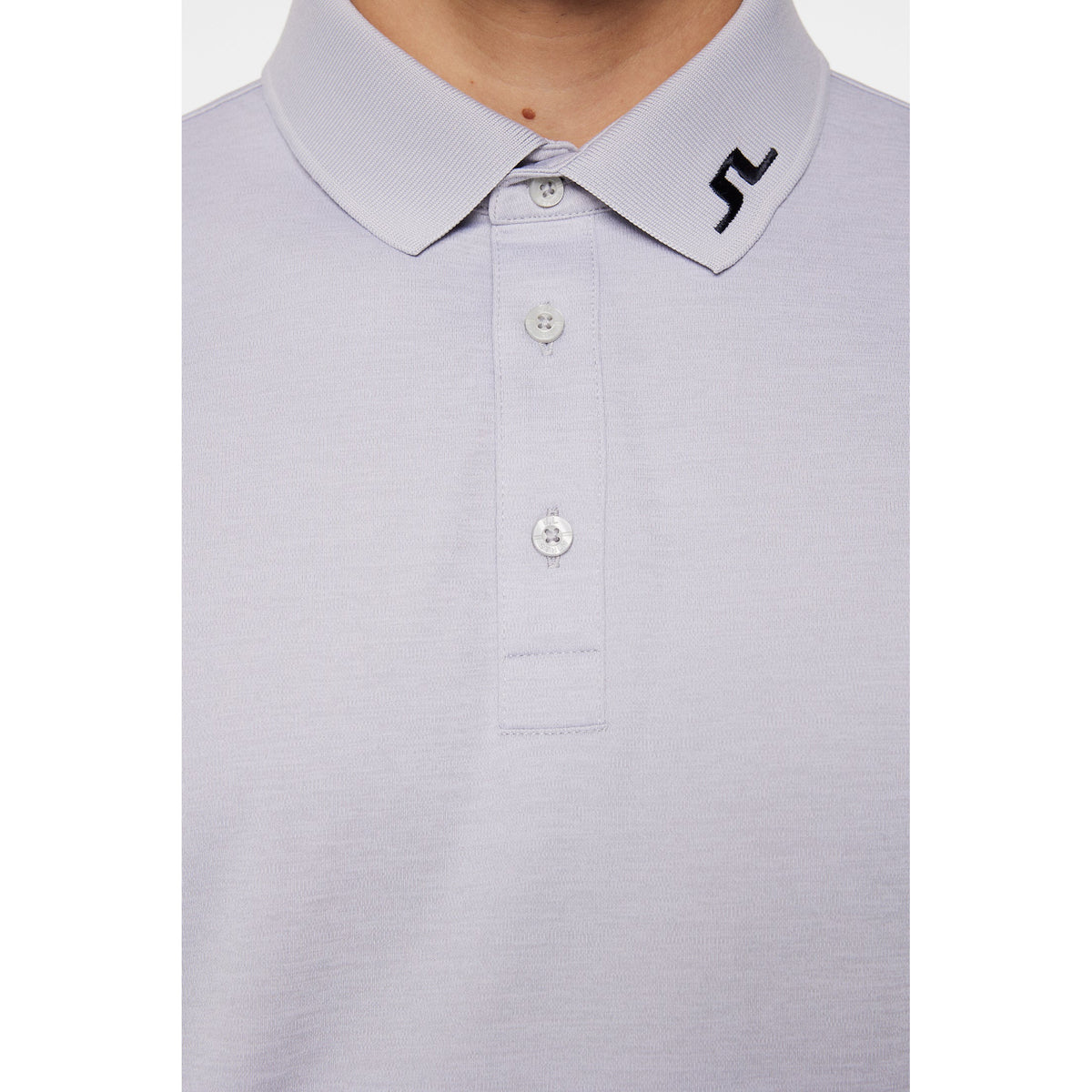 J.Lindeberg Tour Tech Regular Fit Golf Polo Shirt - hellgraue Melange