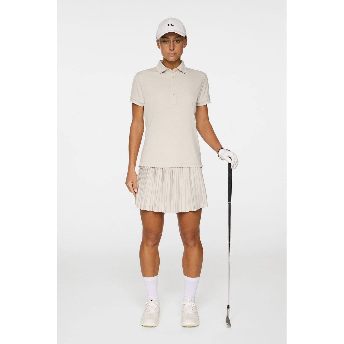 J.Lindeberg Women's Tour Tech Golf Polo Shirt - Moonbeam
