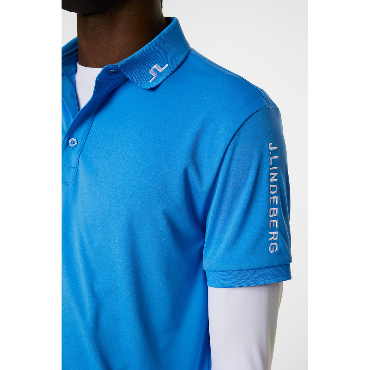 J.Lindeberg Tour Tech regelmäßig Fit Golf Polo Shirt - Sonic Blue