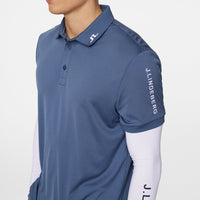 J.Lindeberg Tour Tech Regular Fit Golf Polo Shirt - Vintage Indigo
