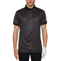 J.Lindeberg Tour Tech regelmäßig Fit Print Golf Polo Shirt - Tour Geo Tonal Black