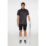 J.Lindeberg Tour Tech regelmäßig Fit Print Golf Polo Shirt - Tour Geo Tonal Black