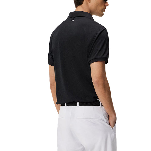 J. Lindeberg Tour Tech regelmäßig Fit Golf Polo Shirt - Schwarz