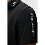 J. Lindeberg Tour Tech regelmäßig Fit Golf Polo Shirt - Schwarz