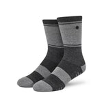 Travis Mathew Baja 2.0 Crew Golf Socks - Heather Grey Pinstripe