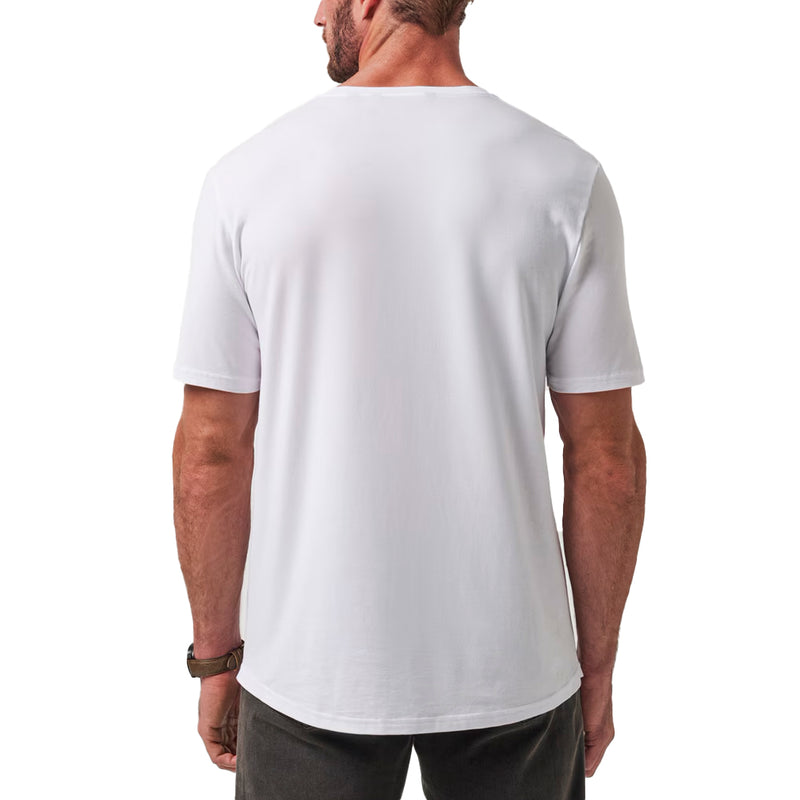 Travis Mathew Cloud Crew Golf Tee - Weiß