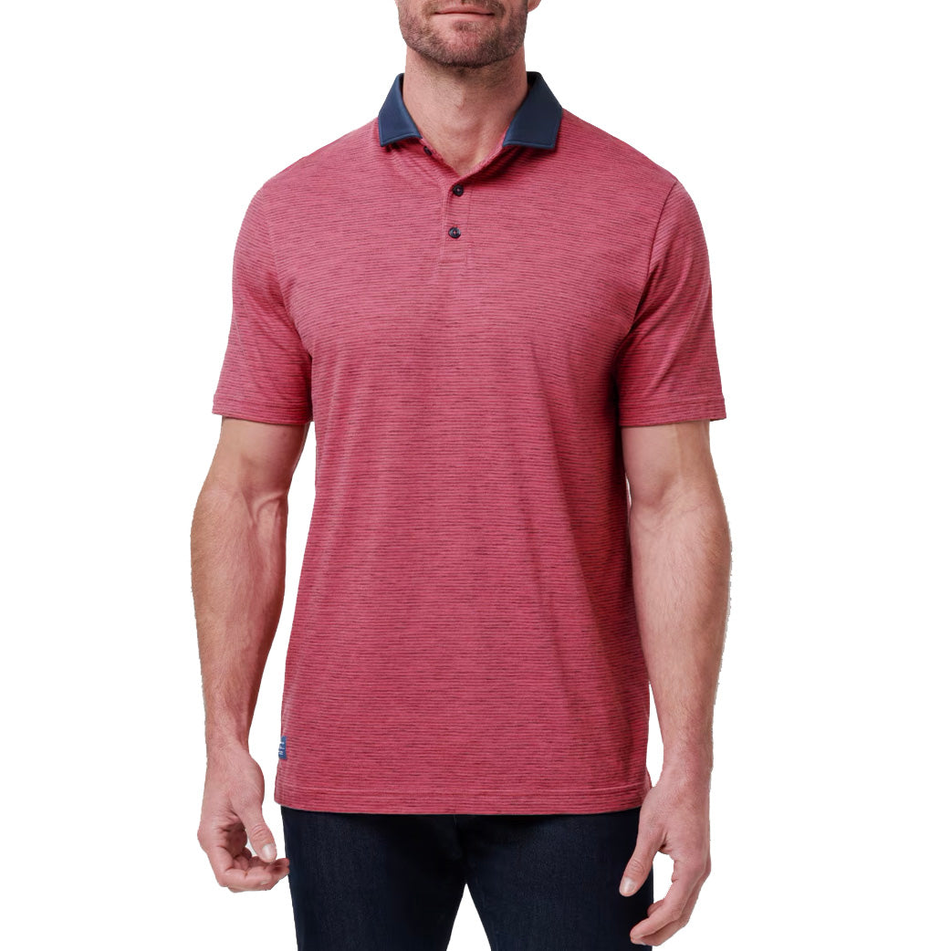 Travis Mathew Common Interest Polo Golf Shirt - Rose Wine