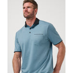 Travis Mathew Federgewicht Pocket Golf Polo Shirt - Kapitäne Blau
