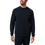 Travis Mathew Fibercloud Golf Crew Neck Pullover - Black