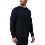 Travis Mathew Fibercloud Golf Crew Neck Pullover - Black