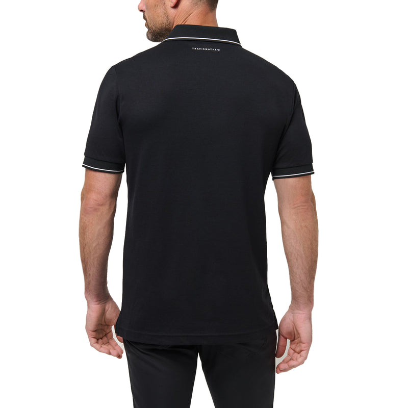 Travis Mathew Happier Hour Golf Shirt - Black