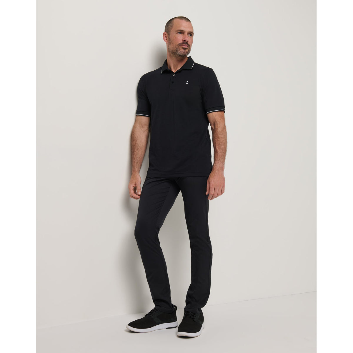 Travis Mathew Happier Hour Golf Shirt - Black