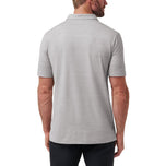 Travis Mathew Heater Pro Golf Polo Shirt - Heather Microchip