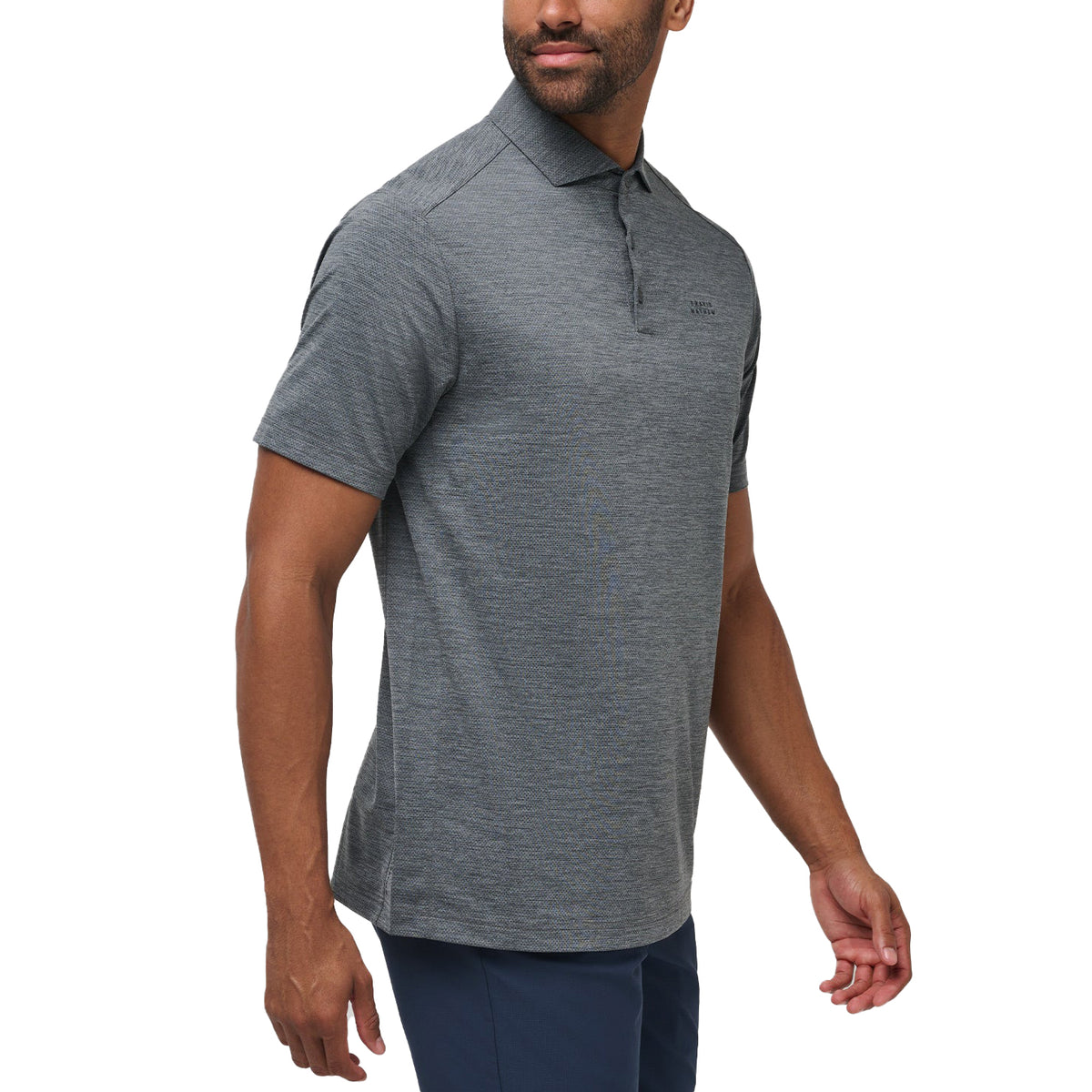 Travis Mathew Heater Pro Golf Shirt - Heather Grey