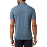 Travis Mathew Performance Jersey Wave Golf Polo Shirt - Bering Sea