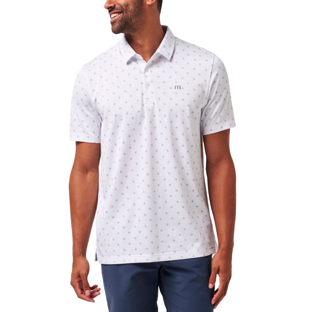 Travis Mathew Saturday Night Stay Golf Polo Shirt - White