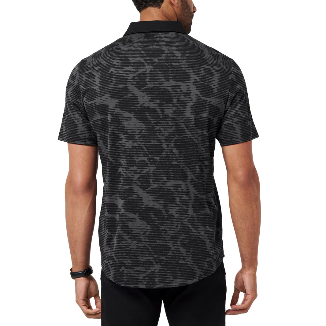 Travis Mathew studieren im Ausland Golf Polo Shirt - Schwarz