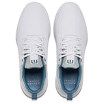 Travismathew der Daily Pro Hybrid plus stiklose Golfschuhe - Weiß/Blau