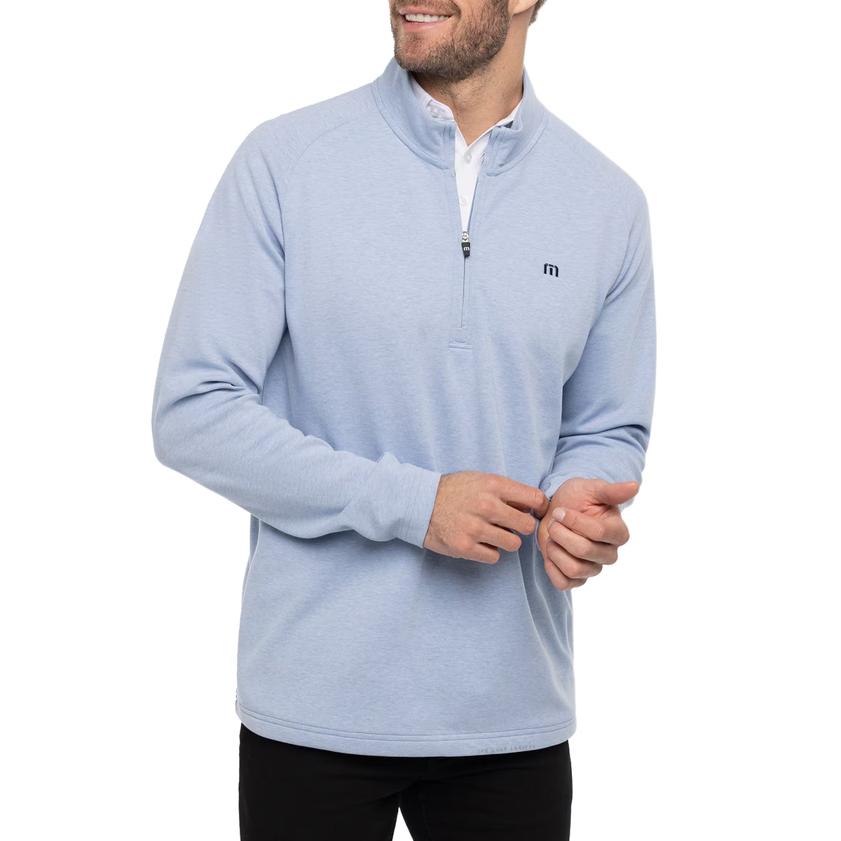 Travis Mathew hat Golf Quarter Reißverschluss verbessert - hellblau