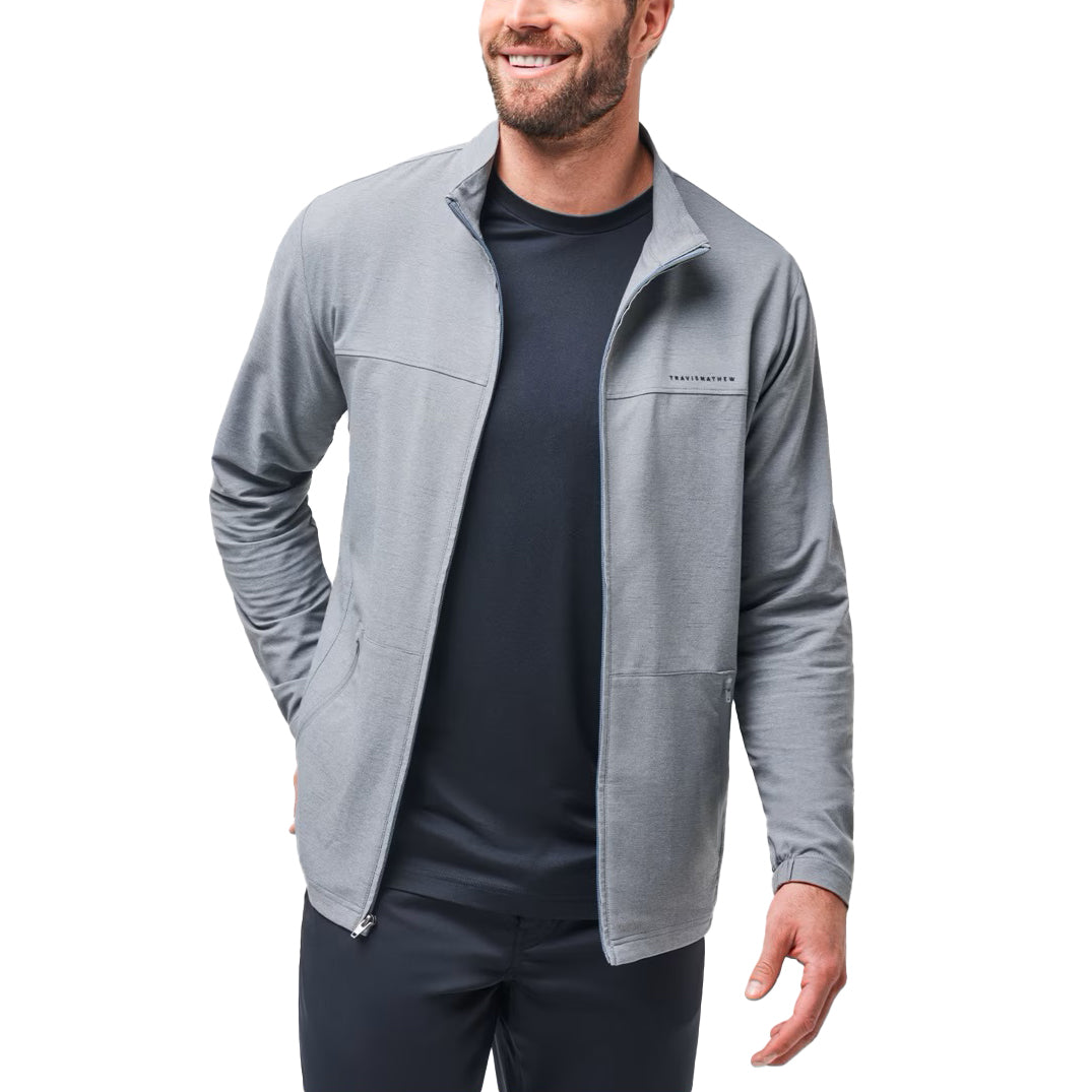 Travis Mathew Valley View Full Reißverschluss -Golfjacke - Heather Grey