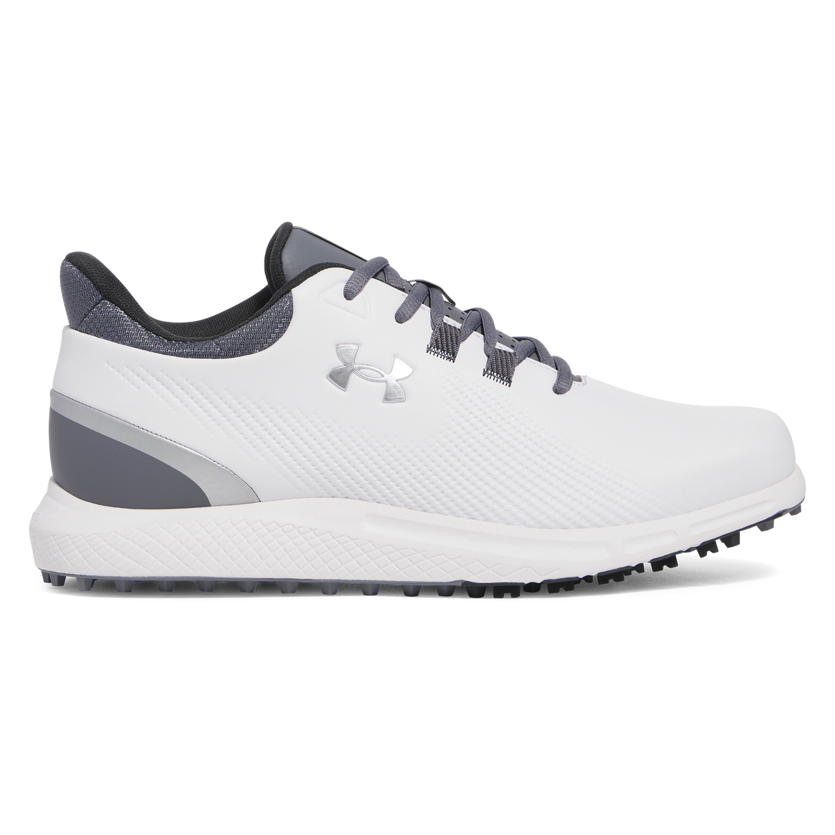 Under Armour Drive Medal Stickeless Golfschuhgolfschuhe - Weiß/Titan Grey/Metallic Silber
