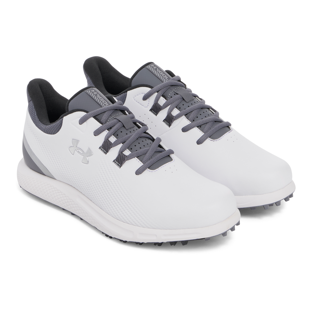 Under Armour Drive Medal Stickeless Golfschuhgolfschuhe - Weiß/Titan Grey/Metallic Silber