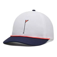 Under Armour Drive Mid Rope Flag Golf Cap - White/Midnight Navy
