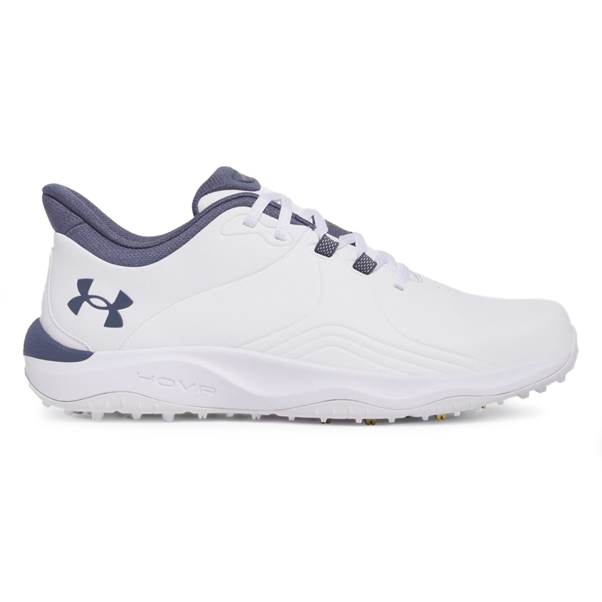 Under Armour Drive Pro Spikeless Golfschuhe - Weiß/Metallic Gold/Grau