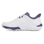 Under Armour Drive Pro Spikeless Golfschuhe - Weiß/Metallic Gold/Grau
