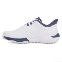 Under Armour Drive Pro Spikeless Golfschuhe - Weiß/Metallic Gold/Grau