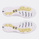 Under Armour Drive Pro Spikeless Golfschuhe - Weiß/Metallic Gold/Grau