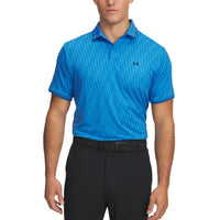 Under Armour Drive Sport Jacquard Golf Polo Shirt - Blue Atlantis/Midnight Navy