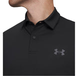 Under Armour 比赛 Polo 高尔夫衬衫 - 黑色