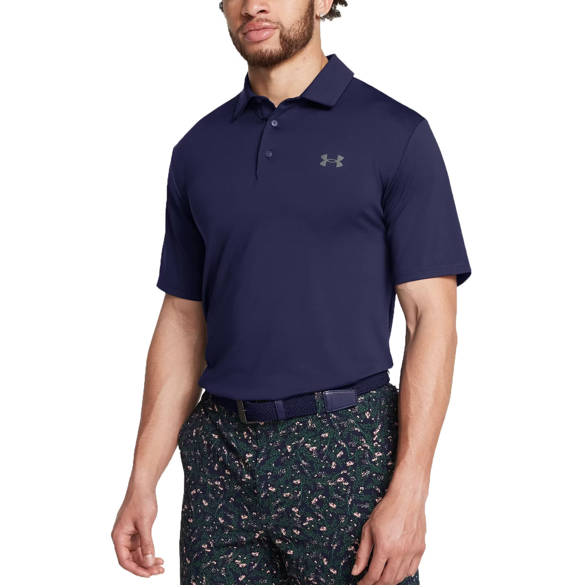 Under Armour Playoff 3.0 Polo Golf Shirt - Marine/Castlerock