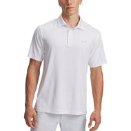 Under Armour Playoff 3.0 bedrucktes Polo-Golfshirt – Weiß/Halo-Grau