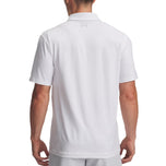 Under Armour Playoff 3.0 Printed Polo Golf Shirt - White/Halo Grey